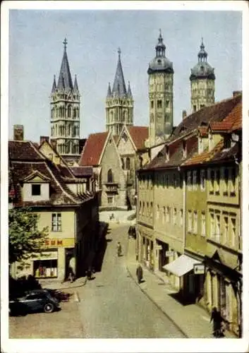 Ak Naumburg an der Saale, Straßenpartie, Dom, Konsum