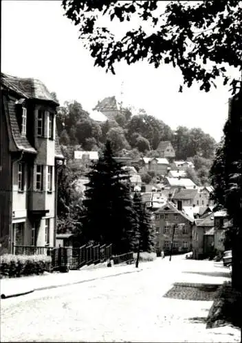 Foto Ak Hirschberg an der Saale Thüringen, Straßenpartie, Bahnhofstraße