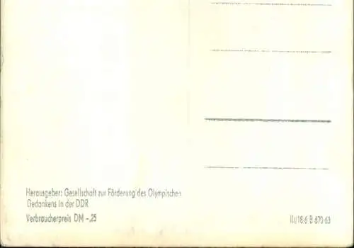 Ak Radrennfahrer, Gesellschaft zur Förderung des Olympischen Gedankens in der DDR