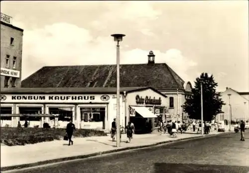 Ak Prenzlau in der Uckermark, Straße des Friedens, Konsum Kaufhaus