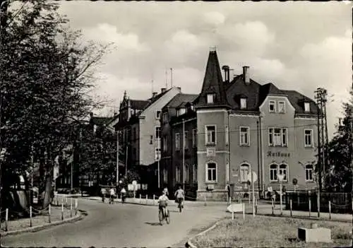 Ak Flöha in Sachsen, August-Bebel-Straße, Rathaus