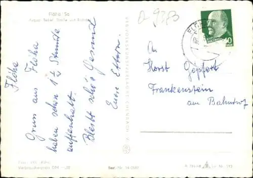 Ak Flöha in Sachsen, August-Bebel-Straße, Rathaus