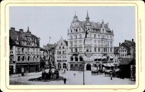 Kabinett Foto Braunschweig in Niedersachsen, Kohlmarkt, Geschäftshäuser