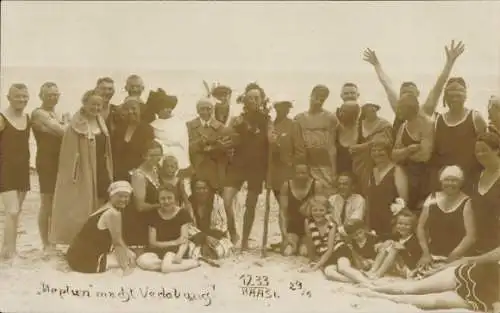 Ak Ostseebad Göhren auf Rügen, Menschen am Strand