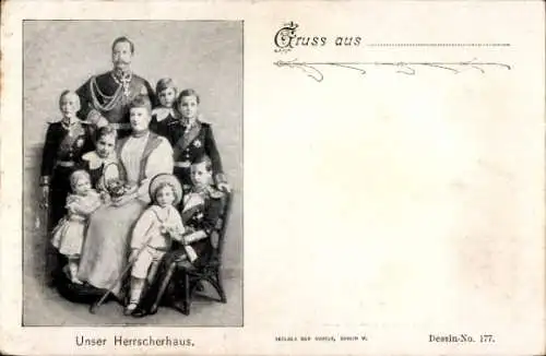 Ak Unser Herrscherhaus, Kaiser Wilhelm II., Familie