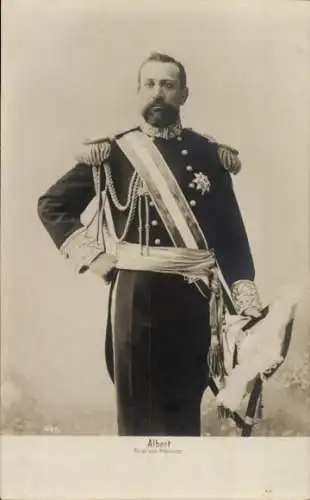 Ak Albert, Fürst von Monaco, Portrait in Uniform