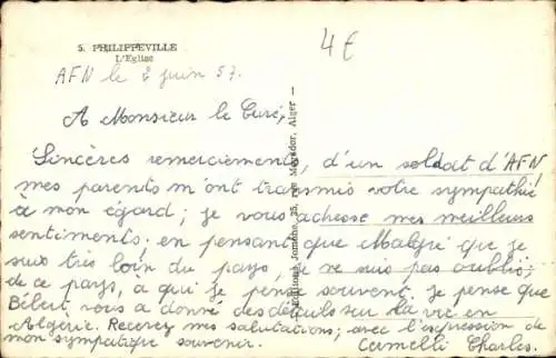 Ak Philippeville Skikda Algerien, Kirche