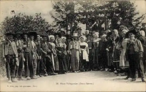 Ak Deux Sevres, Menschen in Volkstracht, Hochzeit