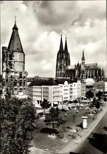 Ak Köln am Rhein, Alter Markt, Rathausturm, Dom