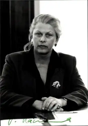 Ak Politikerin Gerlinde Hämmerle, Regierungspräsidentin Karlsruhe, Portrait, Autogramm
