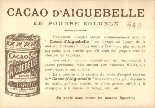 Künstler Litho Reklame, Cacao d'Aiguebelle, Peres Trappistes, Landschaft