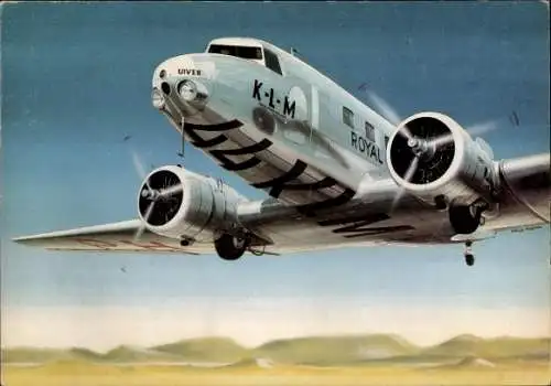 Ak Niederländisches Passagierflugzeug, Douglas DC-2, KLM Royal