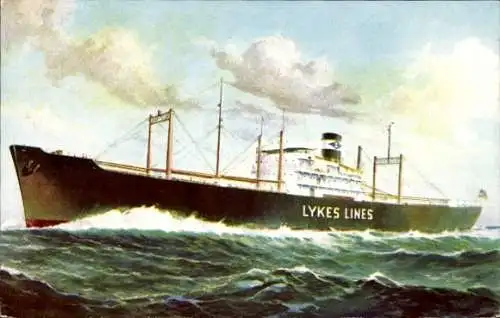 Ak Frachtschiff Lykes Lines