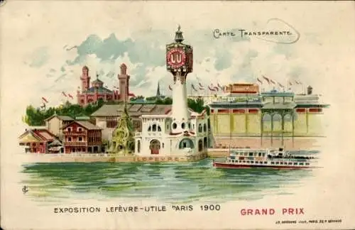 Halt gegen das Licht Litho Litho Weltausstellung Paris 1900, Exposition Lefevre Utile, Grand Prix