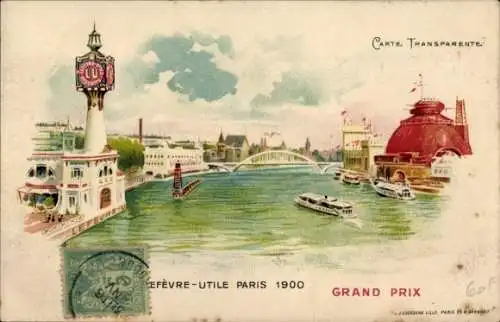 Halt gegen das Licht Litho Litho Weltausstellung Paris 1900, Exposition Lefevre Utile, Grand Prix