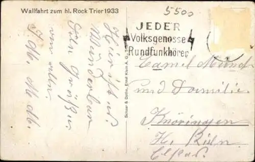 Ak Trier an der Mosel, Hochaltar mit heiligem Rock im Dom 1933