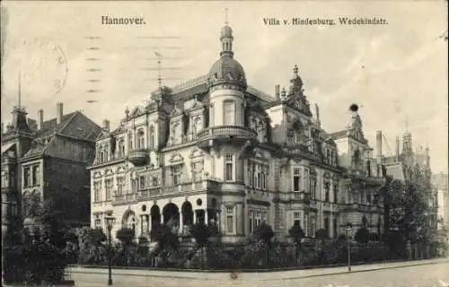 Ak Hannover in Niedersachsen, Villa Hindenburg, Wedekindstraße