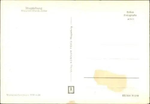 Ak Magdeburg an der Elbe, Wilhelm Pieck Allee, Straßenbahn