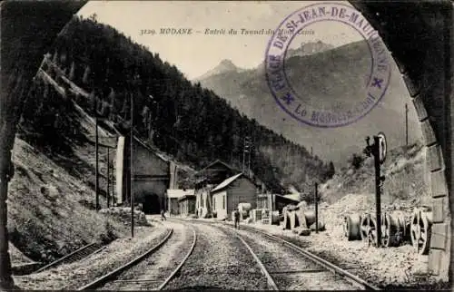 Ak Modane Savoie, Entree du Tunnel du Mont Cenis