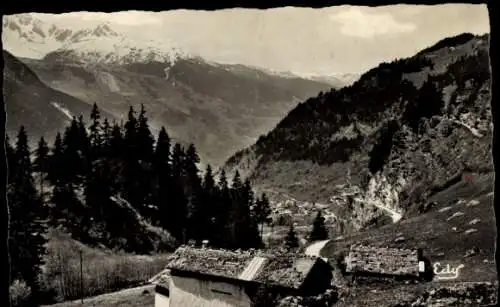 Ak Champagny en Vanoise Savoie, Plan des Mains, les Gorges, Courchevel, la Loze, la Soulire