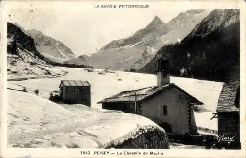 Ak  Peisey Nancroix Savoie, La Chapelle du Moulin