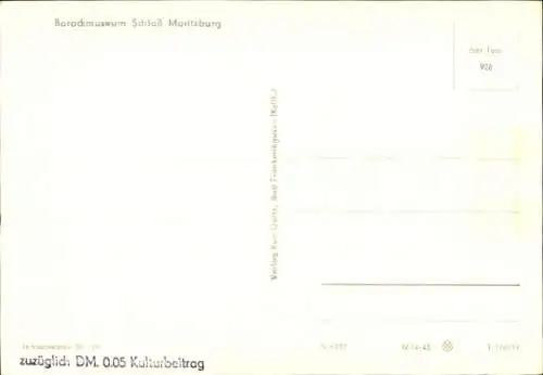 Ak Moritzburg in Sachsen, Schloss Moritzburg, Barockmuseum