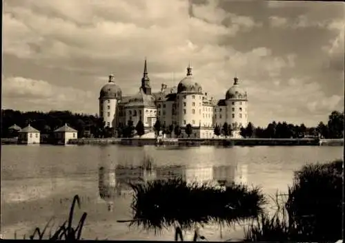 Ak Moritzburg in Sachsen, Jagdschloss, Gewässer