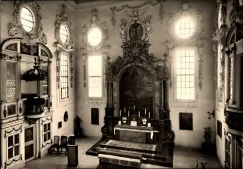 Ak Moritzburg in Sachsen, Jagdschloss, Kapelle, Altar