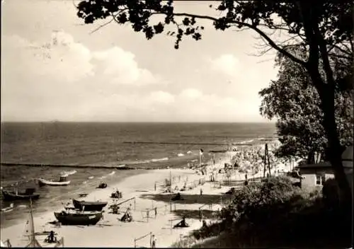 Ak Ostseebad Kölpinsee auf Usedom, Strand, Boote