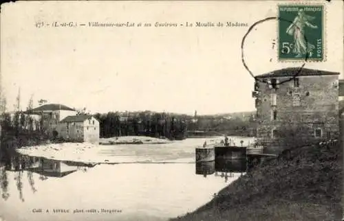 Ak Villeneuve sur Lot Lot et Garonne, Moulin de Madame