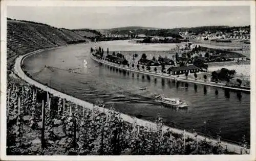 Ak Stuttgart in Württemberg, Hafen, Max-Eyth-See