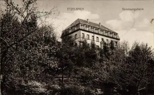 Ak Etzelbach Uhlstädt Kirchhasel Thüringen, Blick auf Genesungsheim