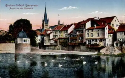 Ak Bad Kreuznach in Rheinland Pfalz, Partie an der Ellerbach