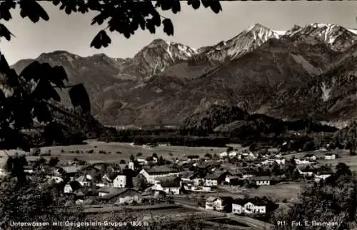 Ak Unterwössen in Oberbayern, mit Geigelstein-Gruppe