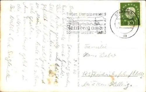 Ak Starnberg in Oberbayern, Seepromenade, Denkmal