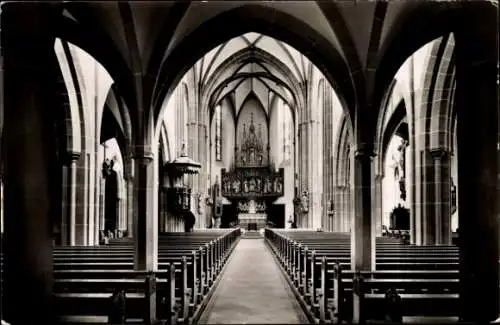 Ak Tauberbischofsheim in Baden, Stadtkirche St. Martin, Kircheninneres