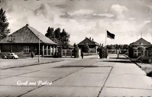 Ak Putlos Wangels Ostholstein, Truppenübungsplatz, Einfahrt