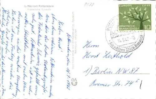 Ak Pottenstein in Oberfranken, Gesamtansicht