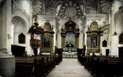 Ak Altötting in Oberbayern, Kirche, Inneres