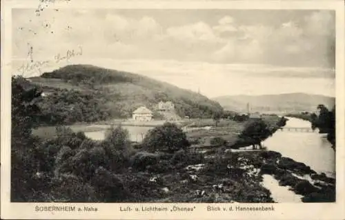 Ak Bad Sobernheim an der Nahe, Luft- und Lichtheim Dhonau, Blick von der Hannesenbank