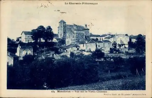 Ak Montbron Charente, vue sur le vieux Chateau