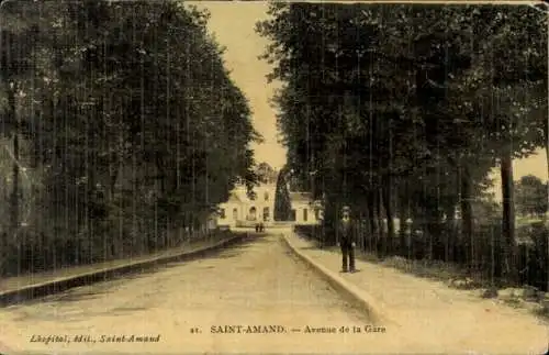 Ak Saint Amand Cher, Avenue de la Gare