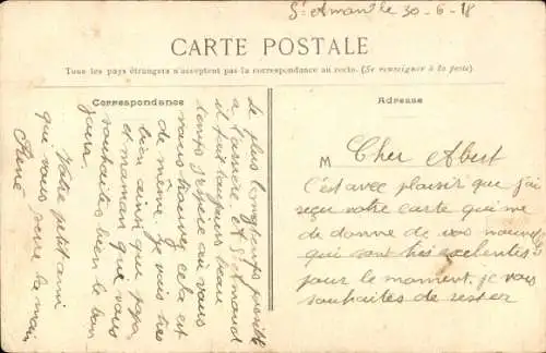 Ak Saint Amand Cher, Avenue de la Gare