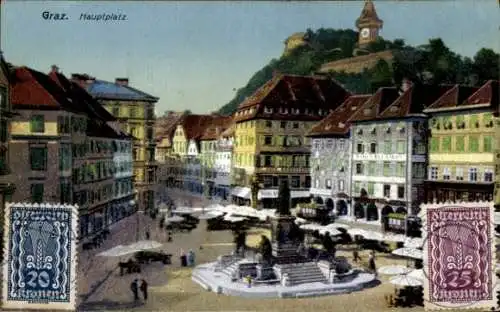 Ak Graz Steiermark, Hauptplatz