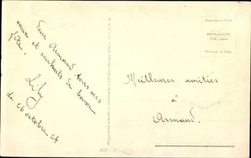 Künstler Ak Corbella, T., Frau in hellblauem Kleid