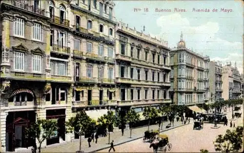 Ak Buenos Aires Argentinien, Avenida de Mayo