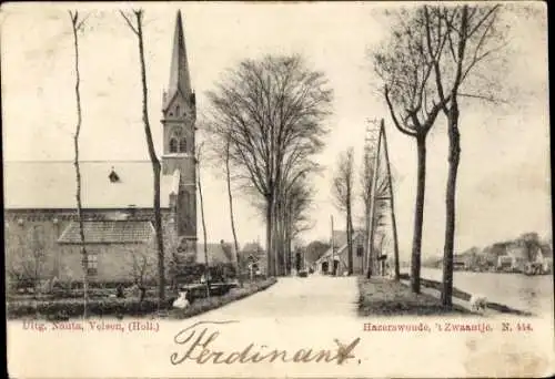 Ak Hazerswoude Village Südholland, t Zwaantje, Kirche