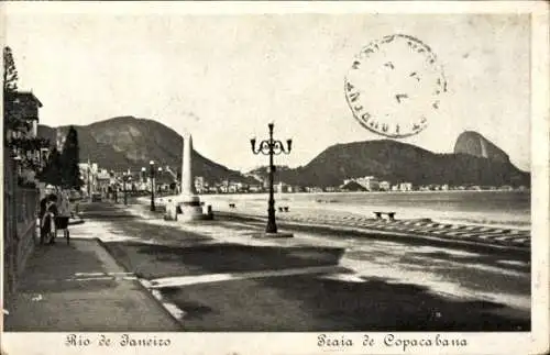 Ak Copacabana Rio de Janeiro Brasilien, Praia de Copacabana