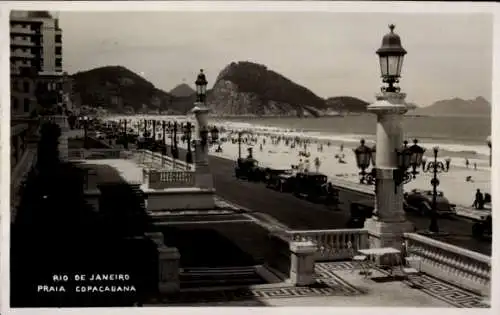 Ak Copacabana Rio de Janeiro Brasilien, Praia de Copacabana