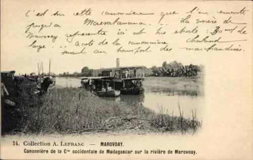 Ak Marovoay Madagascar, Canonniere der Western Company of Madagascar